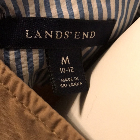 Lands’ End Cargo Khaki Military Inspired Workwear Jacket Medium - Picture 4 of 6